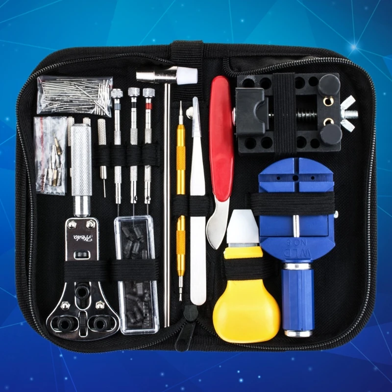 

147Pcs Watch Repair Tool Kit Case Opener Link Spring Bar Remover Watchmaker Tool