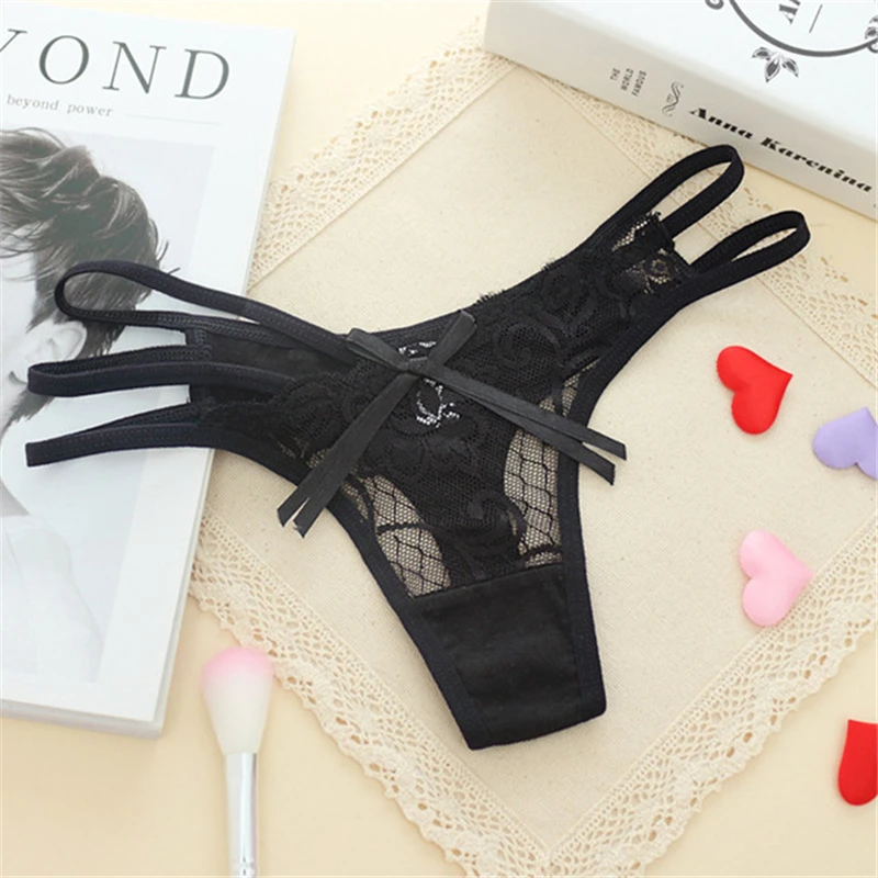 Сексуальные кружевные трусики женское нижнее белье стринги хлопковые бесшовные
