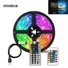 DC 5V USB Светодиодная лента RGB 5050 Amb светильник ТВ светильник Светка Водонепроницаемая 1M-5M RGB Светодиодная лента 5V полосветильник света s 44key пульт дистанционного управления