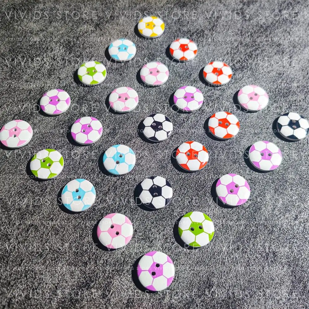 Футбольные пуговицы декоративные деревянные круглые Швейные аксессуары для