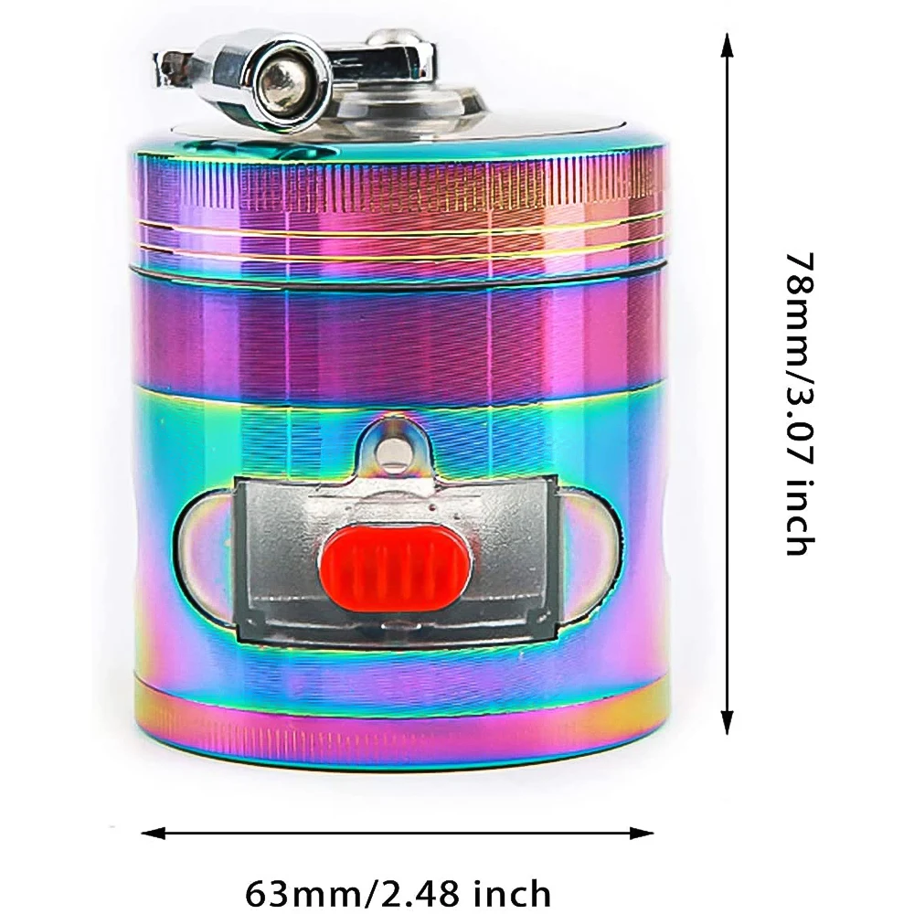 

Herb grinder, 4 in 1 hand-cranked herb grinder, with crank and drawer, suitable for dry spices, herbs, kitchen spice tools