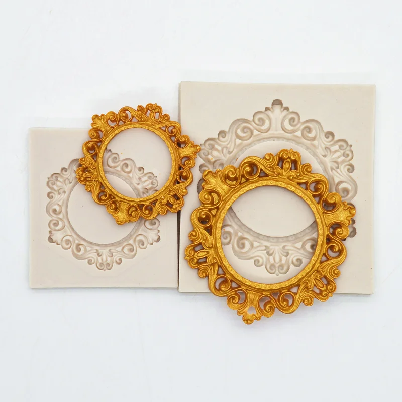 Круглая форма кружева силиконовая искусственная смола десерт кухонная утварь |