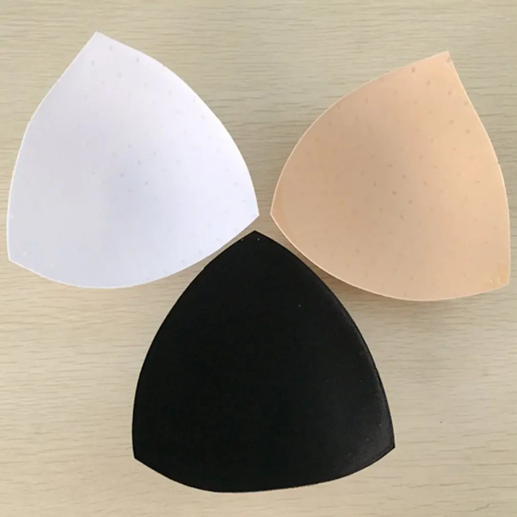 

2pcs Women Triangular Thick Sponge Chest Bra Pads Inserts Breast Enhancer Push Up Breathable Seamless Underwear Pad Hot