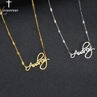 Колье женское, золотистое, с подвеской в виде букв, из нержавеющей стали, 2021