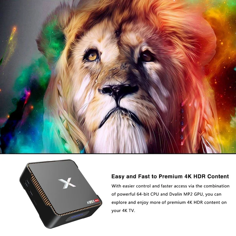 A95X Max Android 8 1 Smart Tv Box 4 ГБ 64 Amlogic S905X2 2 4G & 5G Wi-Fi Bt 1000 м Поддержка видео Запись Декодер