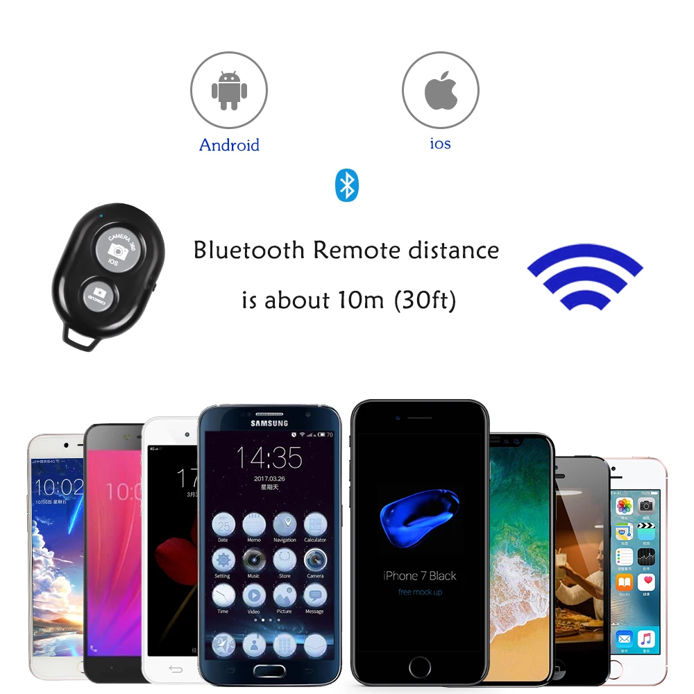 Мини штатив для селфи алюминиевый складной Трипод с Bluetooth смартфонов прямых