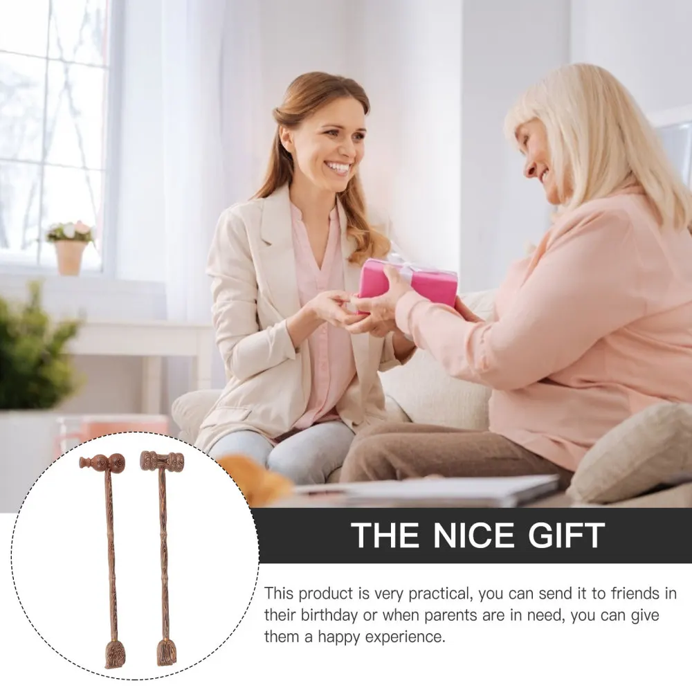 

2pcs Dual-use Body Massager Double-head Hammer Stick Back Scratcher