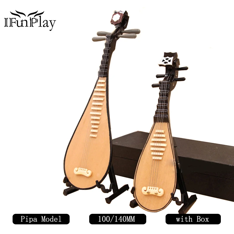 Мини модель Пипа с поддержкой миниатюрных деревянных музыкальных инструментов