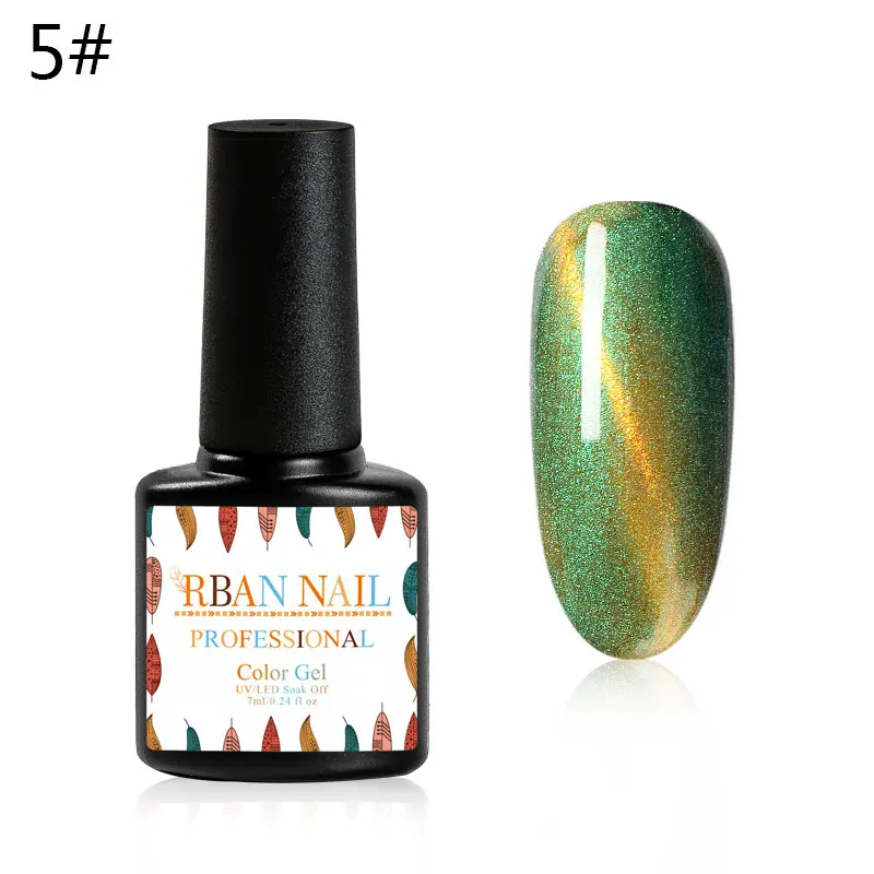 RBAN NAIL УФ Гель-лак для ногтей волшебный Звездный Гель-лак для ногтей с эффектом «кошачий глаз» лак Магнитный голографический УФ замачиваемый стойкий Гель-лак - Цвет: K1054