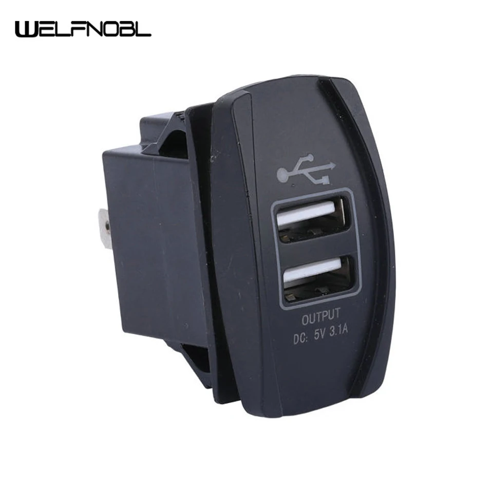 Universiry 12 в-24 в мини двойной микро порт USB разъем для автомобильного мотоцикла