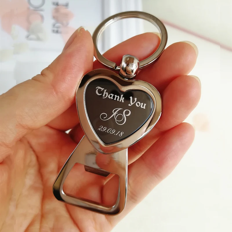 100pc Personalized keyring bottle opener Multi function folding nail clippers Wedding Favor custom engraved logo | Дом и сад
