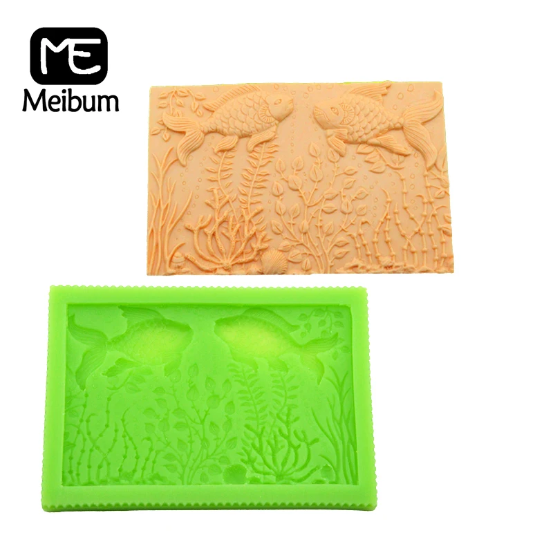 Meibum рыба морские водоросли узор торт силиконовая форма для выпечки формы