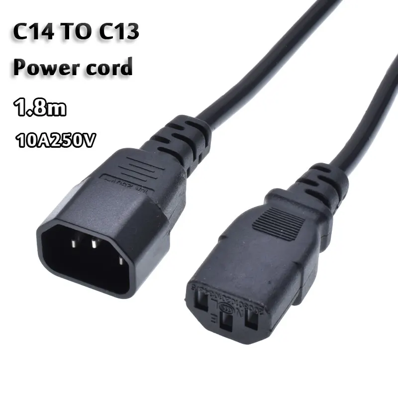 Шнур питания C14 C13 1 8 м гнездо штекер 3*0 75 мм PDU компьютерный Соединительный шнур