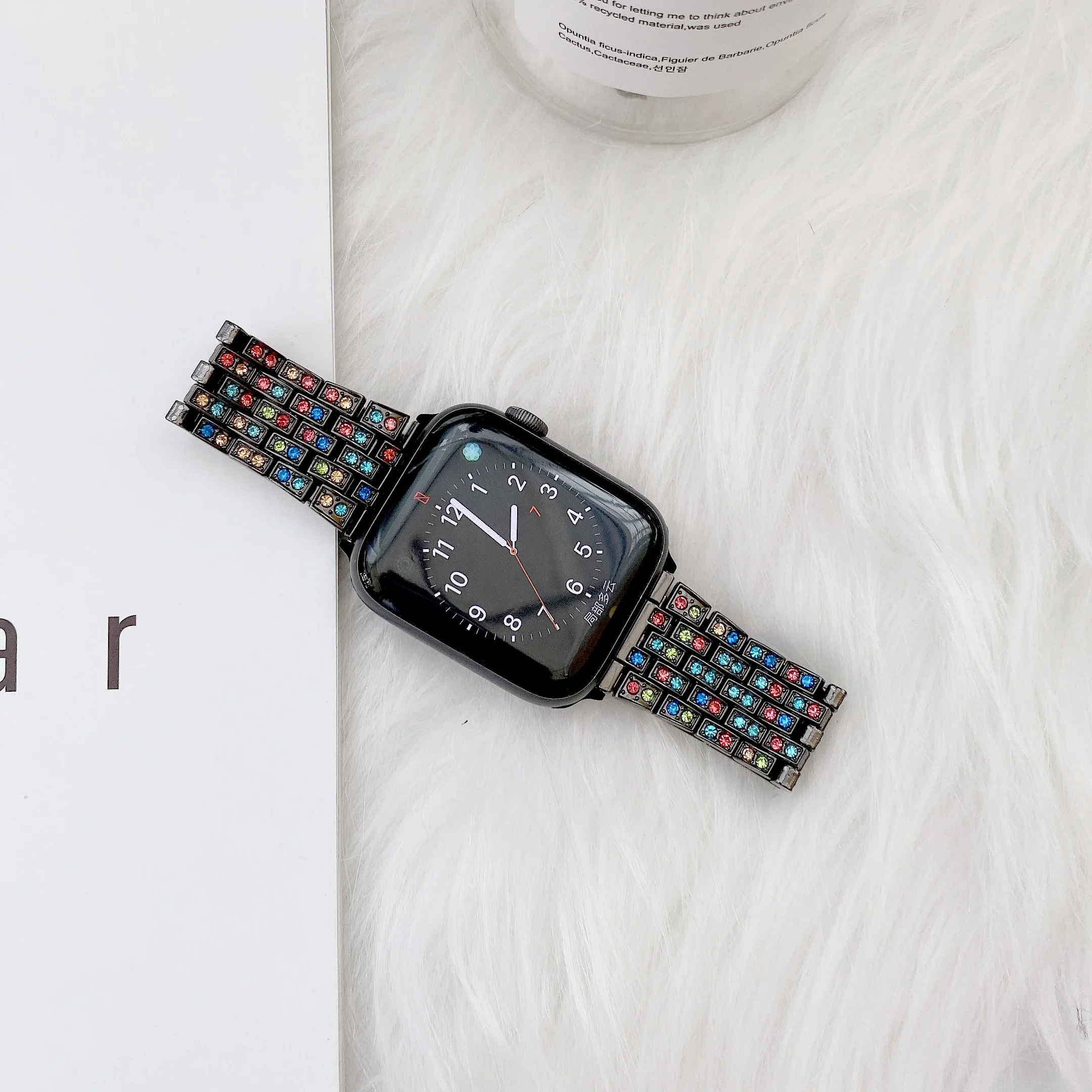 Diamond Strap + Case for Apple Watch Band Series 6 5 4 3 2 1 SE Women Watch Band for iWatch 38mm 40mm 42mm 44mm Women Bracelet