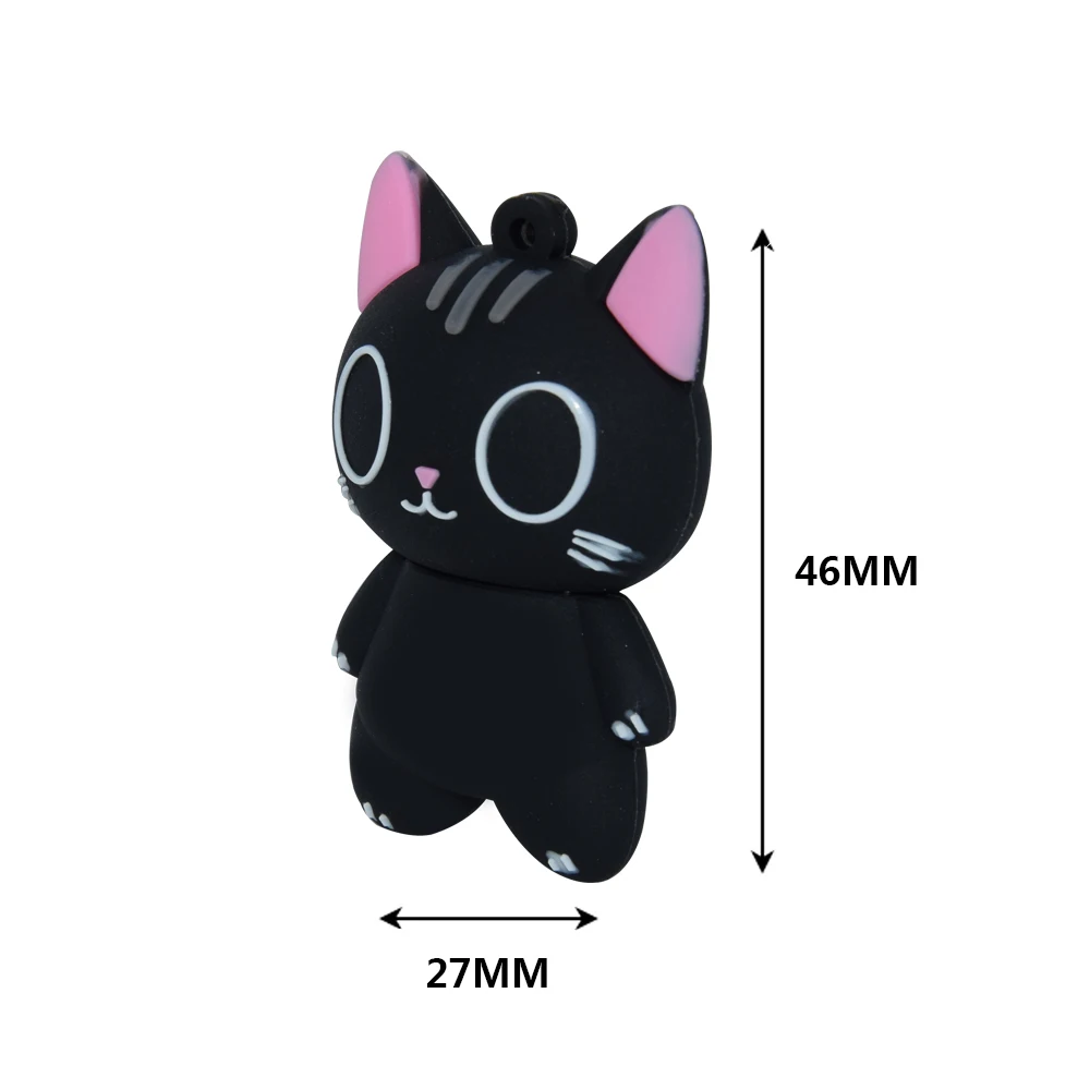 

sell like hot Little black cat usb pendrive cartoon usb flash drive et 16GB 32G 64GB USB 2.0 pen drive usb memory stick u disk