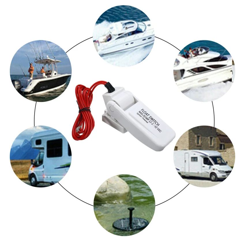 

Electric Boat Marine Bilge Pump Float Switch Water Level Controller DC Flow Sensor Switch Cabin Automatic Control Switch