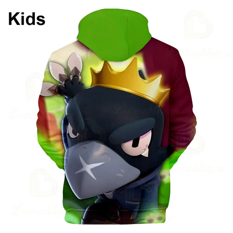 

Spike Rosa and Star, Game 3d Sweatshirt Boys Girls Tops Hoodies Teen Clothes Shoot Shark Leon Children's Wear Kids Hoodie
