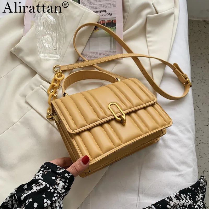 

Маленькие однотонные сумки через плечо из искусственной кожи для женщин, Новинка лета 2021, модная брендовая дамская сумка, Повседневная сумк...