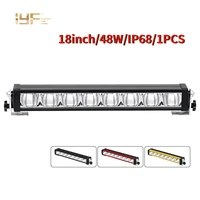 ip68 18inch 48w high powersuper slim single row 12v 24v 36volt led light bar for auto atv utv 4x4 accessories offroad trucks