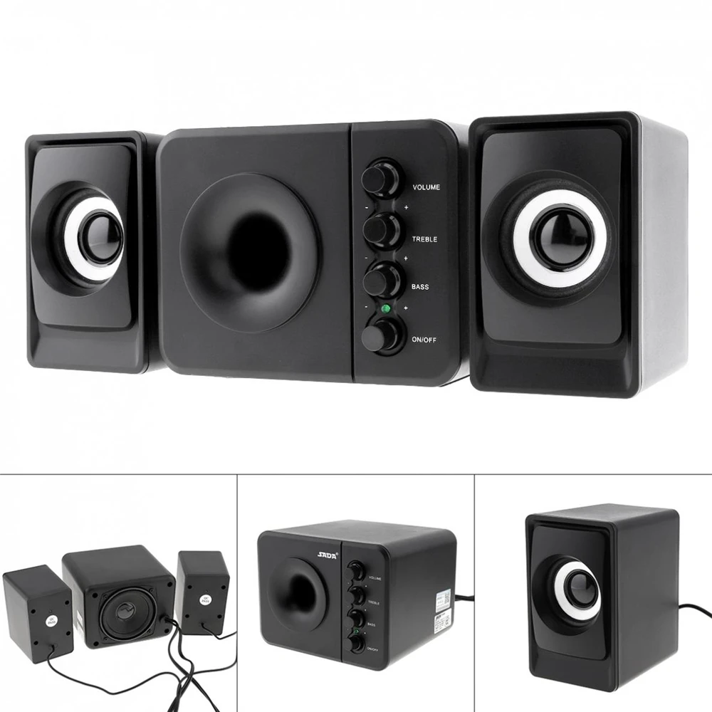 

1PCS D-205 USB2.0 Subwoofer Computer Speaker With 3.5mm Audio Plug And USB Power Plug For Desktop PC Laptop MP3 Cellphone MP4