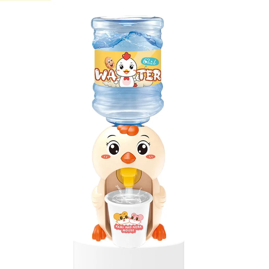 

Mini Pet Water Dispenser Water Juice Milk Bottle Outlet Cute Animal Drinking Fountain Simulation Kitchen Toy for Child Kids Gift