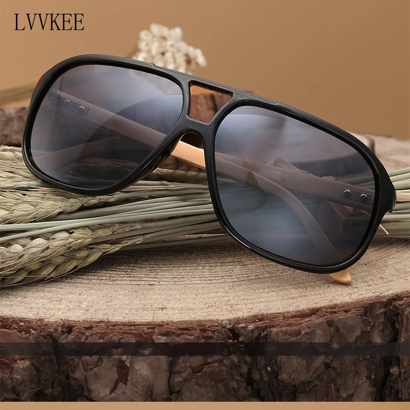 LVVKEE классические брендовые Дизайнерские мужские деревянные солнцезащитные очки