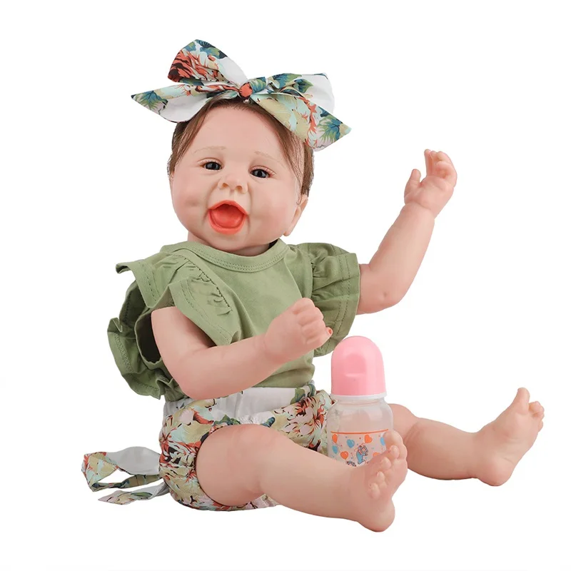 

55CM Bebes Reborn Doll 55cm Silicone Reborn Baby Doll Adorable Lifelike Toddler Bonecas Surprice Doll For Baby Christmas Gift