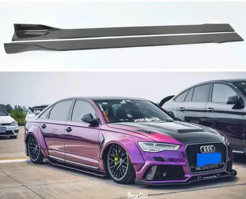 

CARBON FIBER SIDE BODY SKIRTS KIT LIP COVER FOR Audi SLINE A3 S3 RS3 A4 S4 RS4 A5 S5 RS5 B8 B9 A6 S6 RS6 C7 C8 A7 S7 RS7 A8 S8
