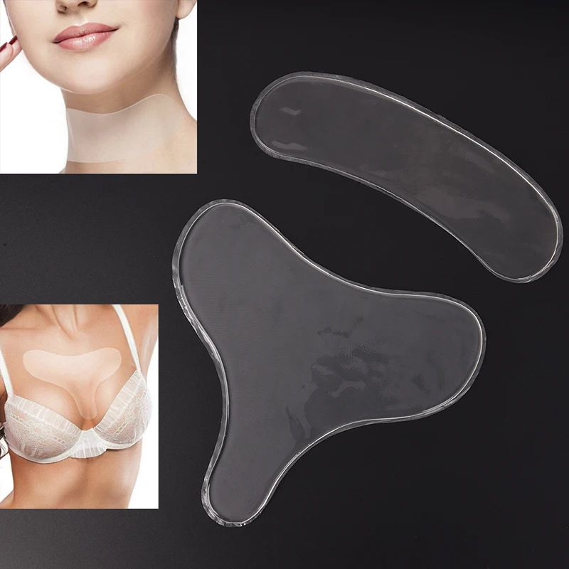 

5PCS Neck Chest Face Anti Wrinkle Silicone Pad Transparent Reusable Prevent Wrinkle Overnight Fine Lines Anti Wrinkle Sticker