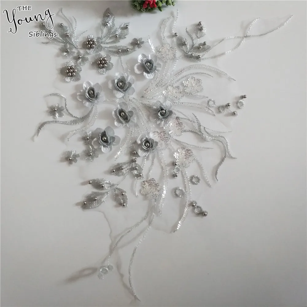 Кружевной воротник для вышивки с жемчугом YL1537 | Дом и сад