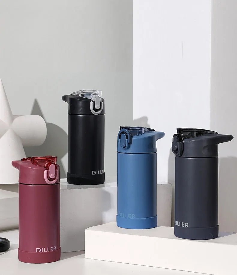 Diller милый 320 мл Термос бутылка с соломинкой Спортивная Термокружка для воды