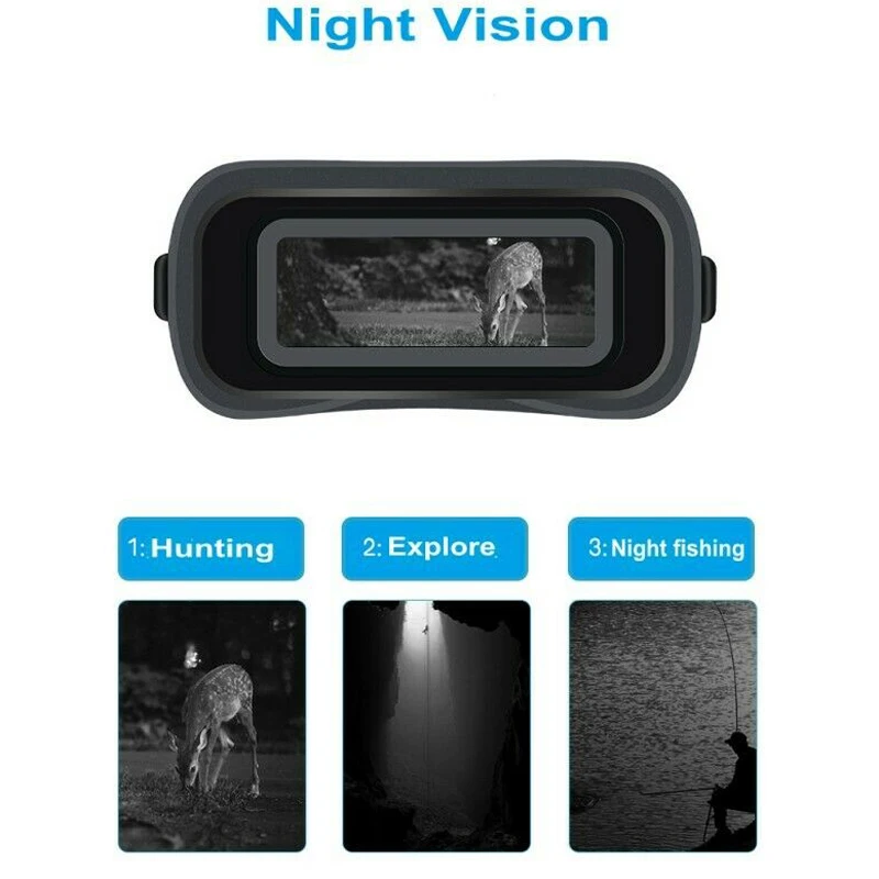 Dispositivo de visi&oacute;n nocturna Digital NV3180, binoculares de 32GB, 300M, Zoom &oacute;ptico IR, fotos, grabaci&oacute;n de v&iacute;deo, c&aacute;mara de caza al aire libre-1