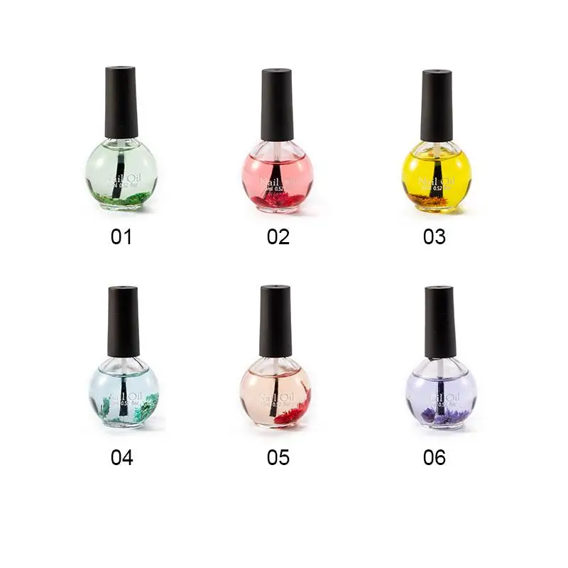 15ml Dried Flowers Softener Nutritional Nail Oil Cuticle Revitalizer Polish Repair Skin Protector Treatment Care Tools | Красота и