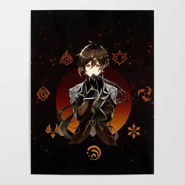 

1 Panel Canvas HD Prints Genshin Impact Wall Art Painting Home Decor Anime Boy Posters Pictures Modular Modern For Living Room