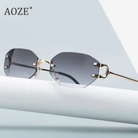 2021 new mode k%c3%bchlen einzigartige randlose stil nieten sonnenbrille vintage frauen ins marke design sonnenbrille oculos de sol