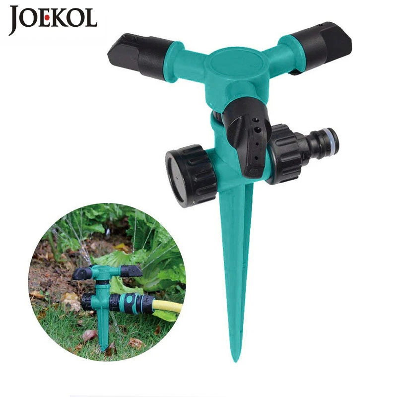 Распылитель для газона с тремя вилками вращение на 360 °|Спринклеры сада| |