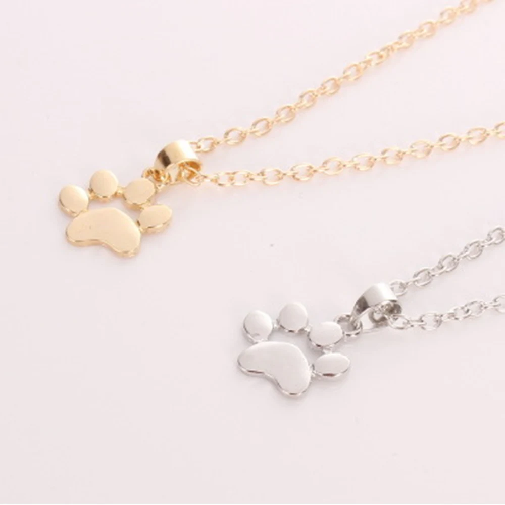 Милое ожерелье в виде собачьей лапы женское с подвеской следов модное ювелирное