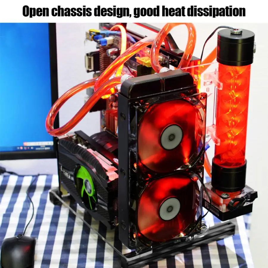 Открытое шасси ATX/M ATX/ ITX вертикальный разгон открытая алюминиевая рамка стойка