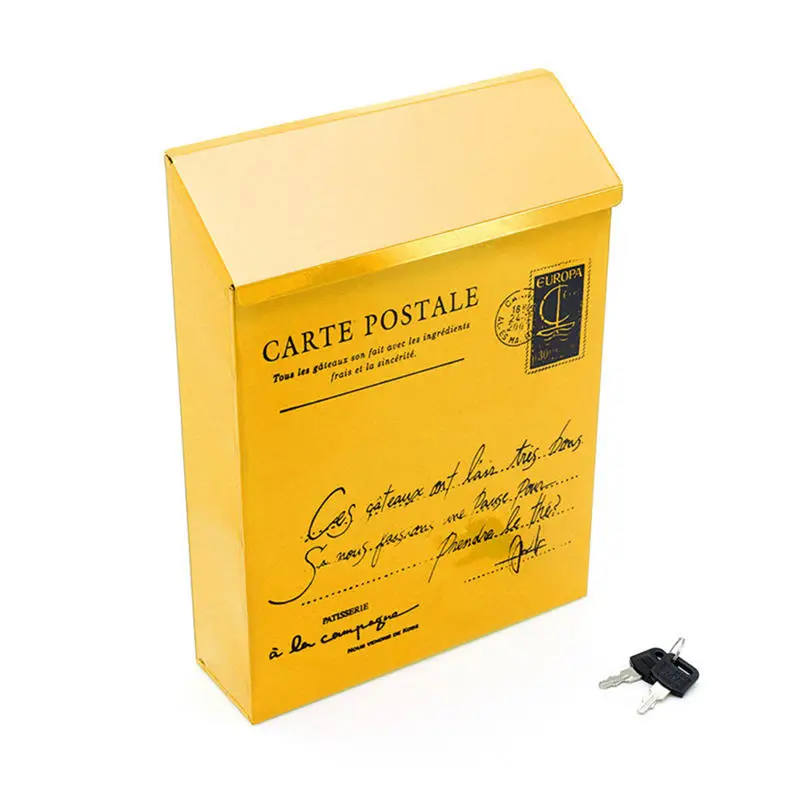 Ретро американский почтовый ящик Открытый Винтажный внешняя почтовая коробка