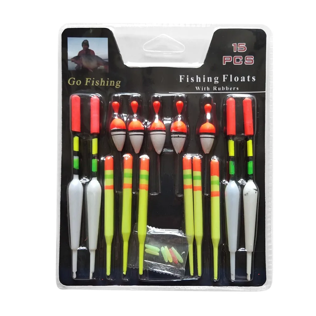 Новый 15 шт. кисти разных размеров в партии Рыболовные Поплавки-бобберы