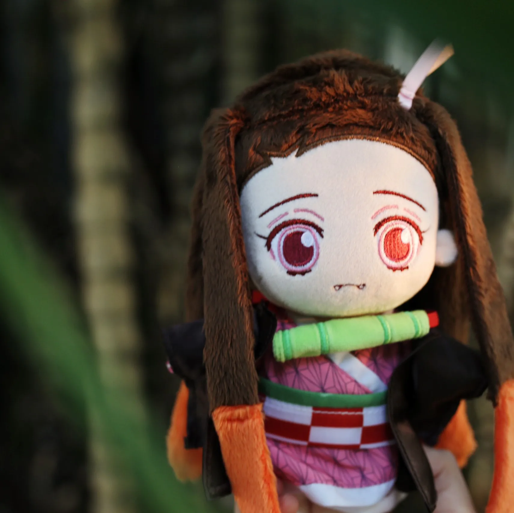 

Demon Slayer Nezuko Plush 9"/23cm Nezuko Kamado Plushie Doll With 20cm Doll Clothes Japanese Kimono Anime Plush Figure - Uoozii