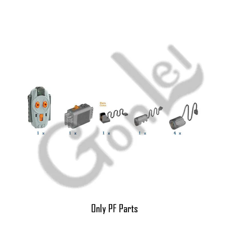 Only motors set MZKT7930 8X8 внедорожный подъемник, удаленная техника, модель автомобиля, наборы строительных блоков, кирпичи, игрушки DIY, подарок, пригодный для 22149 - Цвет: Only motors set