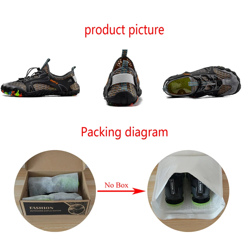 Hiking Shoes Soft Outdoor Sports Water Sneakers Men Quick Dry Barefoot Elastic Shockproof Jogging Sneakers Trekking Waterproof