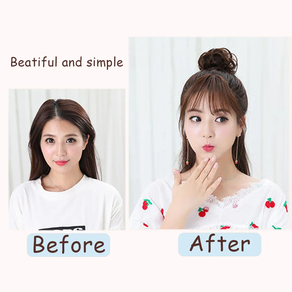 WEILAI синтетические Короткие вьющиеся шиньон эластичная резинка два пластиковых