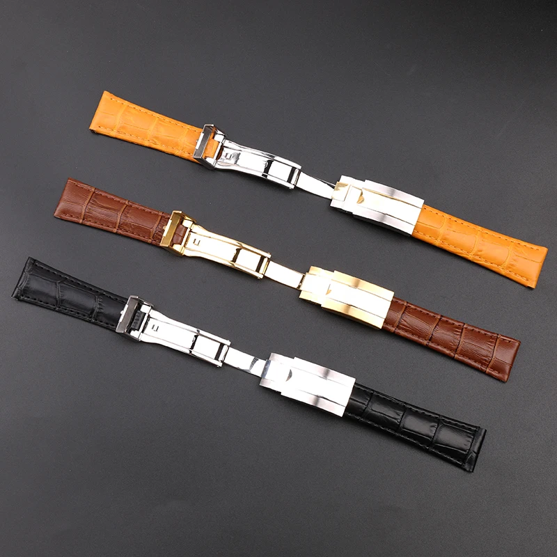 Купить Кожаный ремешок для мужчин, кожаный ремешок для часов Rolex Daytona Submariner, черный, зеленый, водный призрак, аксессуары для часов, женские ремешки д...
