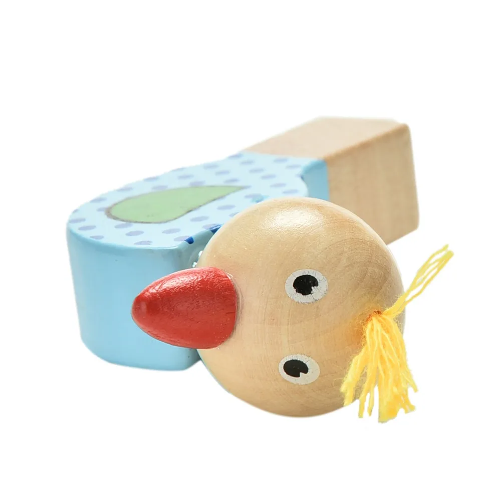 

Musical Instruments Toy Cartoon Bird Whistle Baby Jewelry Pendant Wooden Musical Whistle