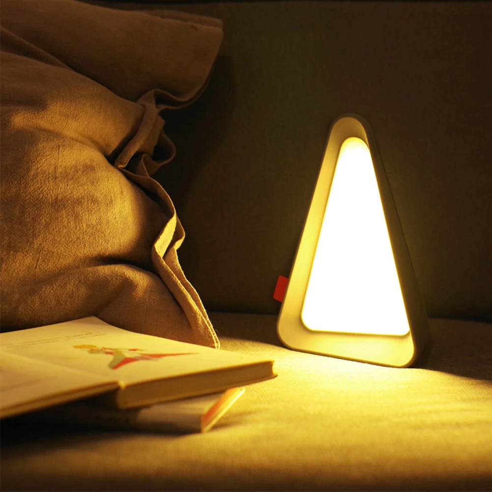 Office Decorative Flip Lamp Sleeping Desktop Night Light Led Lightweight Gravity Sensor ABS Triangle Living Room Energy Saving | Освещение