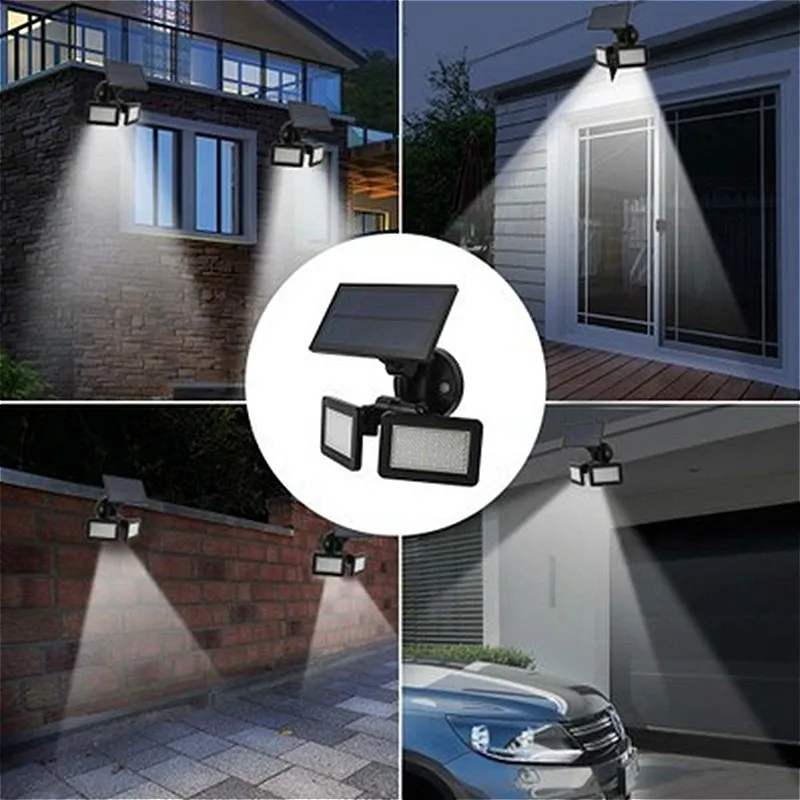 

Double Head LED Solar Light Outdoor Solar Wall Lamp 48 LED Radar Induction IP65 Waterproof Street lamp For Garden Decor Lighting