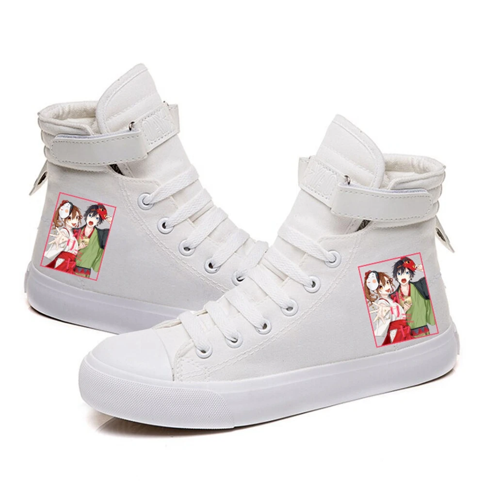 

Anime Cartoon Hori san to Miyamura kun Horimiya Kyoko Izumi White Casual Canvas Shoes plimsolls Flats Bottom Shoes Sneakers