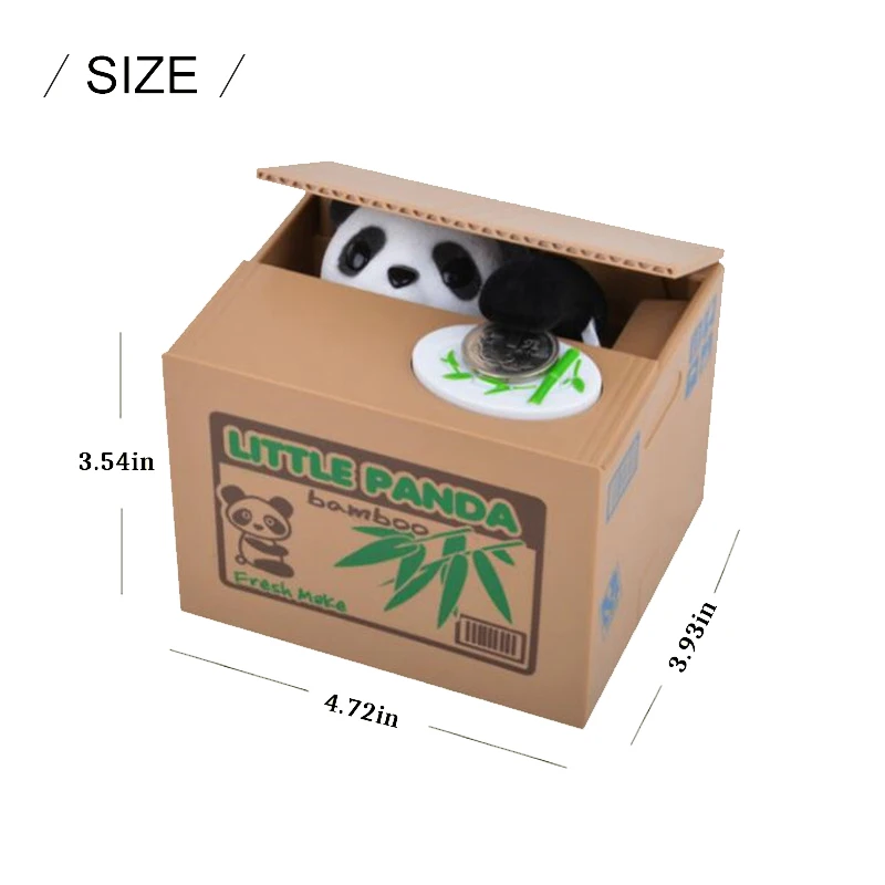 

Panda Coin Box Kids Money Bank Automated Cat Thief Money Boxes Toy Gift for Children Coin Piggy Money Saving Box
